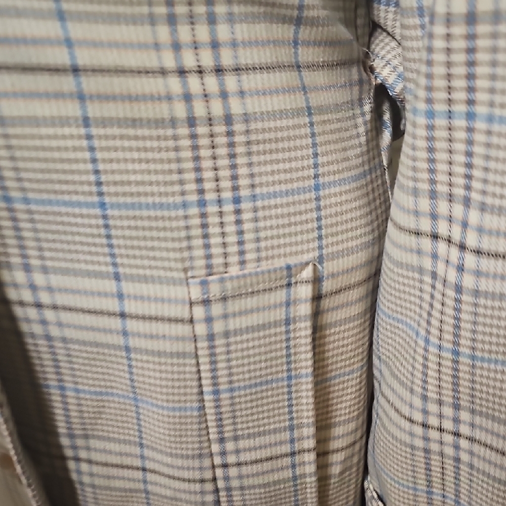 Bagatelle Beige Plaid Trench Coat - Picture 8 of 12